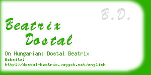 beatrix dostal business card